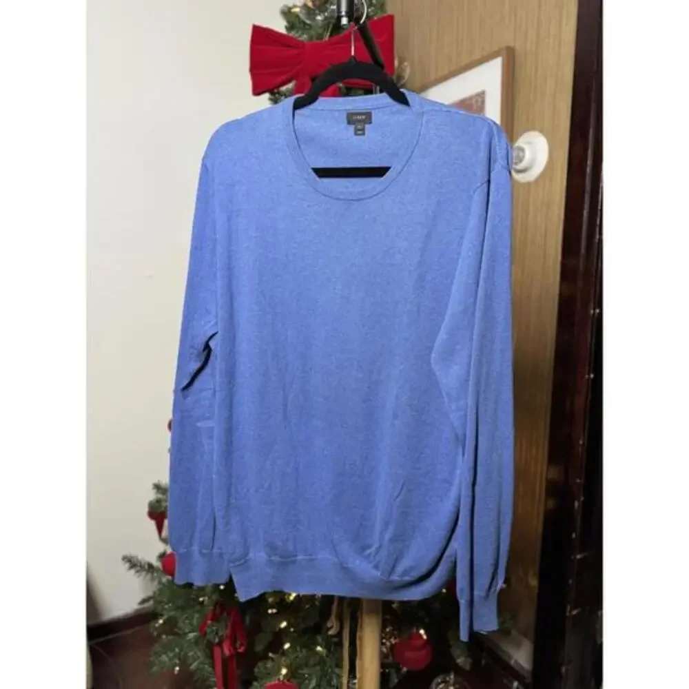 J.Crew Men's Blue Crew Neck Sweater